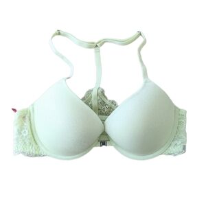 Scandale Paris quality bra in pastel green yellow sparkling Lurex 34C c067